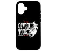 Cowgirl Tough Shirt Cowgirl Shirt Tough Cow Girl Carcasa para iPhone 16
