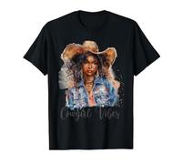 Cowgirl Vibes Melanin Cowgirls African American Camiseta gráfica económica, Hombre, Negro, XL