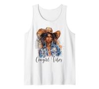 Cowgirl Vibes Melanin Cowgirls African American Camiseta sin Mangas