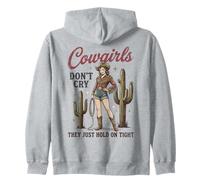 Cowgirls Don't Cry Hold On Tight Rodeo Western Sudadera con Capucha