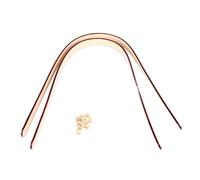 Cowhide Leather Bag Handles | Sturdy Replacement Purse Strap for Bag Making/Repair | Minimalist Design with Snap Holes & Rivets | 21.7 Inch Length, 1.8cm Width (Rosy)