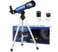 Cowiewie Telescopio para niños 50/360mm Partir de 6 años y Principiantes, Despertar el interés por la astronomía, Telescopio portátil con trípode