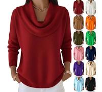 Cowl Neck Sweater for Women Trendy Dressy Winter Tops Long Sleeve Cozy Lounge Sweaters Fashion Holiday Party Outfits