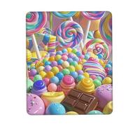 COWMGHLDFL Alfombrilla de ratón Candy Land para ratones inalámbricos, alfombrilla de teclado de computadora con goma antideslizante, alfombrilla de escritorio cuadrada para oficina, laptop, 10 x 12