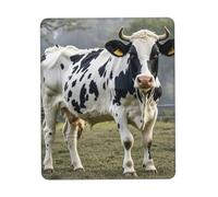 COWMGHLDFL Alfombrilla de ratón con diseño de vaca manchada para ratones inalámbricos, alfombrilla de teclado de computadora con alfombrilla de goma antideslizante para juegos, alfombrilla de