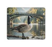 COWMGHLDFL Alfombrilla de ratón Wild Goose by the Bridge para ratones inalámbricos, alfombrilla de teclado de computadora con almohadilla de goma antideslizante para escritorio de juegos, alfombrilla