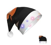 COWMGHLDFL Sombrero de Papá Noel para adultos, sombreros de Navidad para hombres y mujeres, diseño de disco de vinilo vintage, sombreros de Papá Noel, sombrero de Navidad para Año Nuevo