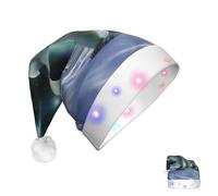 COWMGHLDFL Sombrero de Papá Noel para adultos, sombreros de Navidad para hombres y mujeres, osos polares, luces del norte, sombreros de Papá Noel, sombrero de Navidad para Año Nuevo