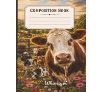 Cows Composition Book: Lined Journal Featuring Beautiful Cow Breeds and Playful Calves in a Peaceful Country Pasture