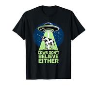 Cows Don't Believe Either Funny UFO Camiseta