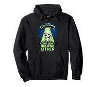 Cows Don't Believe Either Funny UFO Sudadera con Capucha
