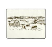 Cows Grazing On The Meadow - Alfombra de área para decoración de sala de estar, alfombras suaves y lavables para dormitorio, 63 x 48 pulgadas, alfombra de interior para dormitorio y sala de estar