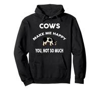 Cows Make Me Happy You Not So Much Camiseta Farmer Rancher Sudadera con Capucha