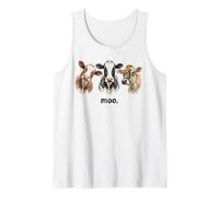 Cows Moo Granja Animal Divertido Amante De La Vaca Divertido Moo Camiseta sin Mangas