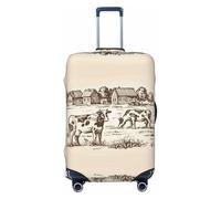 Cows On The Farm - Fundas elásticas para equipaje de viaje, 45,7 a 81,3 cm, Black, X-Large
