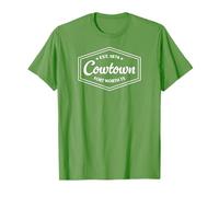 COWTOWN Fort Worth TX Emblema Design Est. Establecido en 1874 Camiseta