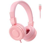 Cowyawn Auriculares USB Tipo C para niños para la Escuela, Auriculares con Cable, Volumen Limitado de 94 dB, Sonido estéreo HD, Plegables, Ligeros, con Cable para niños, Adolescentes, niños y niñas