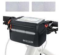 COYBTO Bolsa Manillar Bicicleta 5L, Bolsa de Manillar para Bicicleta Impermeable con Pantalla Táctil para Teléfono, Térmica, Correa Ajustable y Extraíble, Bolsa Frontal para Bikepacking y Ciclismo