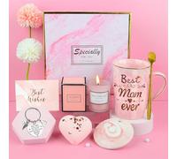 COYBTO Regalos para Mamá, Taza de Café Cerámica, Regalos Originales para Mamá, Taza de Regalo Mujer con Calcetines y Guantes, Ideas Divertidas Regalo Gris para Mamá (Pink)