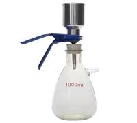COYEUX Aparato De Filtración De Vidrio, Kit De Montaje De Filtración Al Vacío con Taza De Filtro De Acero Inoxidable, con Matraz Filtrante Y Embudo De 1000 Ml, Diámetro De Membrana Filtrante De 50 Mm