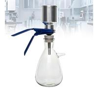 COYEUX Aparato De Filtración De Vidrio para Laboratorio, Conjunto De Filtración Al Vacío con Copa De Filtro De Acero Inoxidable, Matraz De Filtración Y Embudo, Compatible 500ml