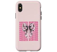 Coyote Hunter Coyote Hunting Girl Coquette Lazo Rosa Carcasa para iPhone X/XS