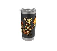 Coyote roba fuego leyenda nativa americana Vaso térmico de acero inoxidable de doble pared