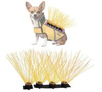 CoyoteVest CoyoteWhiskers - Cerdas de nailon de protección para chaleco CoyoteVest o SpikeVest para perro, accesorios que disuaden los ataques de coyotes, halcones y aves rapaces, 4 unidades, amarillo
