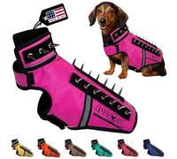 CoyoteVest SpikeVest - Arnés para Perros pequeños, Chaleco Reflectante con Pinchos para protegerlos de halcones, Coyotes, Rapaces y ataques de Animales, Fabricado en EE. UU., Rosa, XXS