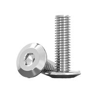 COYOUCO 100 Piezas M3 x 3/4/5/6/8Mm métrico Hexagonal zócalo avellanado Tornillos de Cabeza Plana Pernos - 304 Acero Inoxidable,M3*6 100