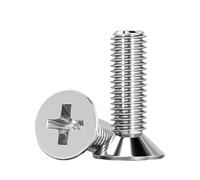 COYOUCO 20 PCS M5 x 110/120/130/140/150 mm Tornillos Planos de la máquina de Cabeza avellanada, Phillips Drive, Acero Inoxidable 304, Rosca Completa,M5*120 20