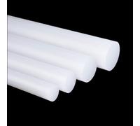 COYOUCO 4 piezas de varillas de nylon, varilla redonda de plástico de 15/18/20 mm de diámetro, 500 mm de longitud, blanco,15mm
