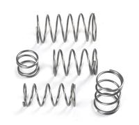 COYOUCO 50 Piezas Muelles de Compresión de Acero Inoxidable 304, Diámetro del Alambre 0,7 mm, Longitud 5-50 mm, Muelles Mini de Alta Resistencia para Industria, Reparación y DIY,0.7 * 10 * 20mm