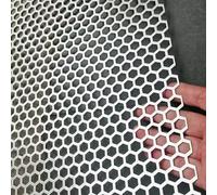 COYOUCO Chapa Perforada Acero Inoxidable 304 Hexagonal | Malla Metálica Decorativa | Panel para Rejilla Ventilación, Filtro, Muebles, Bricolaje & Exterior,Thick 1mm,50x50cm Dia 6mm