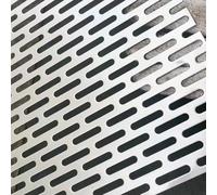 COYOUCO Chapa Perforada de Acero Inoxidable 304 con Ranuras, Rejilla de Drenaje y Panel Protector, Resistente a la Corrosión para Interior/Exterior,20x20cm Thick 2mm