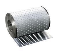 COYOUCO Hoja Perforada de Acero Inoxidable 304, Malla Metálica Decorativa con Agujero de 8 mm, Placa de Metal Perforada para Barandilla de Alféizar y Soporte para Flores,37cm x 200cm