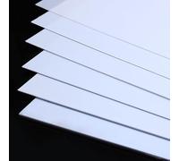 COYOUCO Láminas de plástico ABS de 2 Piezas, lámina rígida ABS de 0,5 mm Grosor, lámina termoformada para proyectos Manualidades Bricolaje, decoración del hogar, Modelo construcción,30 * 50cm 2pcs