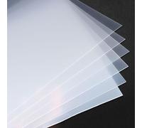 COYOUCO Pack de 10 Láminas PP Semitransparentes 1mm - Tableros de Polipropileno Esmerilado para Manualidades, Modelismo, Plantillas, Flexibles y Resistentes,150mm*150mm