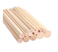 COYOUCO Palos de Madera de Varillas de Espiga de 2 Piezas, Palos de Madera Dura Redondos sin terminar de 3-6 cm de diámetro y 50 cm de Largo para Manualidades de Bricolaje,5cm