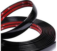 COYOUCO Tira Cromada Moldura Trim Chrome, Car Black Chrome Edge Protector Strip Trim Self Adhesive Automotive Weather Seal Moulding Trim Strip for Car Door Window Edge Protector,50mm*3m