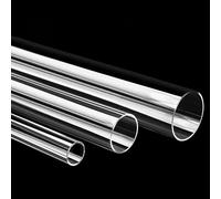 COYOUCO Tubo acrílico Transparente, Tubo de plástico de 10-14 mm de diámetro Exterior y 497 mm de Longitud Tubo Redondo para Manualidades de Bricolaje, iluminación, pecera,14mm OD