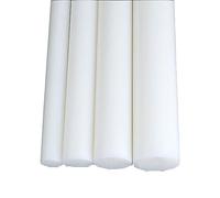 COYOUCO Varilla De Nylon, Varilla De Plástico, Varilla De Nylon PA6, Varilla Redonda Varilla Resistente Sólida, Longitud 0.5M, Diámetro 15 Mm, 4 Piezas