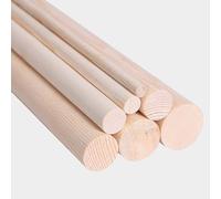 COYOUCO Varillas De Madera Palos De Madera Varillas De Madera Sin Terminar Palos De Madera Dura - para Manualidades Y Bricolaje, 3,5 Cm De Diámetro,50cm 2pcs