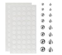 COYUN 1 juego de uñas postizas no perforadas, cono puntiagudo, bola redonda, nariz, ceja, sin agujero, piercing falso, unisex, 3-6 mm