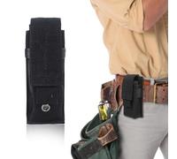 COYUN 1 Pieza Funda de Nailon para Linterna táctica, Bolsa Universal Colgante para Exteriores y Accesorios al Aire Libre, Funda Linterna, Estuche Negro para una Linterna, llevarla Contigo