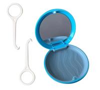 COYUN 1 Piezas Caja Aparato Dental,Aparatos Dentales Funda Organizador,Desnudo Funda Aparato Dental,Caja Ferroso Dentadura Postiza, Puede Guardar los Aparatos Invisibles,con 2 Herramientas Ortodoncia