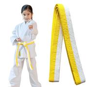 COYUN 1 Piezas Cinturón de judo de 200 cm, deportes de karate, Blanco Amarillo Taekwondo Judo Karate Cinturón Artes Marciales Karate Judo Algodón Taekwondo Belts Cinturón De Artes Marciales