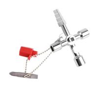 COYUN 1 Piezas Llave Cruzada Universal, Llave para Radiadores, Llave Multifunción, Llave Ascensor, para Contadores de Agua y Luz,Contadores de Gas