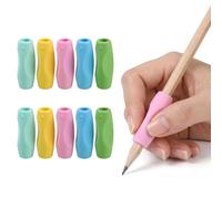 COYUN 10 Piezas Adaptador Lapiz para Niños, Corrector Escritura Ergonómico de Silicona, Agarre de Lápiz Antideslizante para Estudiantes de Primaria, Maped Concentracion, Ayuda de Postura para Escribir