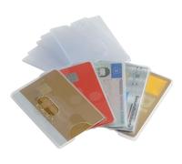 COYUN 10 Piezas Fundas para Tarjetas de Crédito Trasparente, Custodia Porta Carte Plastico, Funda Tarjeta, para Tarjeteros, Credit Card, Tarjetera, Portatarjetas, Carta de Crédito